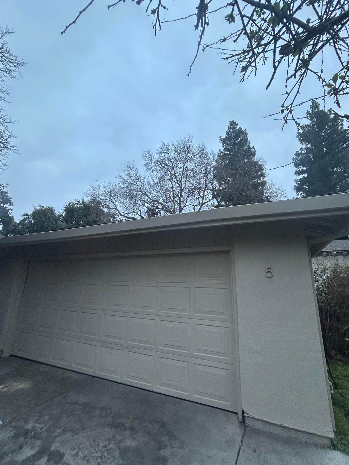 Garage exterior after restoration